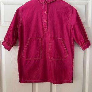 Biden Kids Pink Long Sleeve Shirt Dress